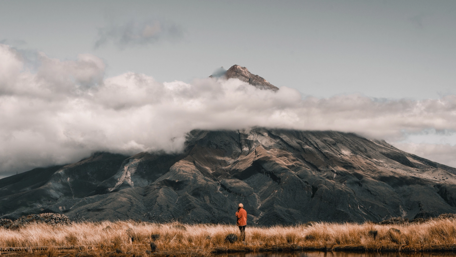 Person on a hike in New Zealand